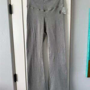 Free People Movement Go to Smooth Straight Leg Pants Washed Sage Stone